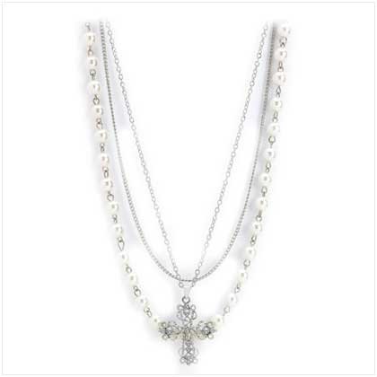Pearl Cross Necklace