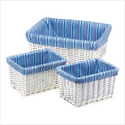 Woven Willow Basket Trio