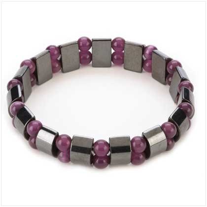 Hematite Amethyst Pearl Bracelet