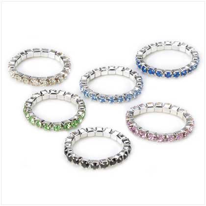 Colourful crystal Toe Rings
