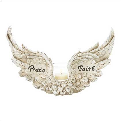 Angel wing candleholders