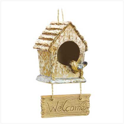 Folk art Welcome Birdhouse