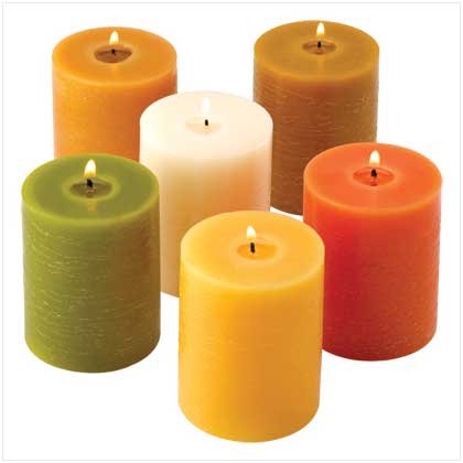 Earthtone Pillar Candles