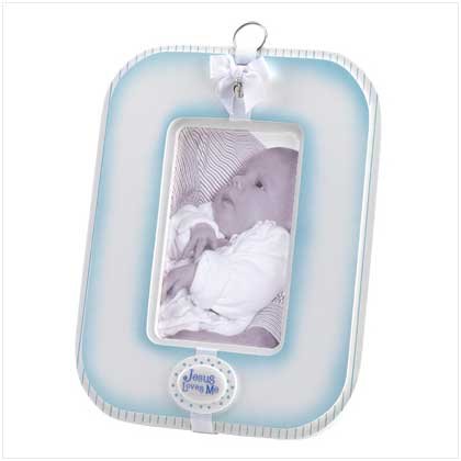 Blue jesus Loves me Photo Frame
