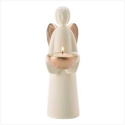 Folk art Angel Tealight Holder