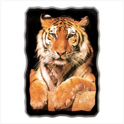 Golden Tiger wall Clock
