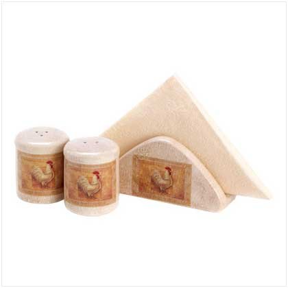 Le Poulet Napkin Holder / Salt n Pepper set