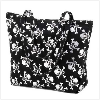 Silver Skull Tote