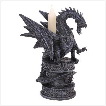 Granite Dragon Candleholder