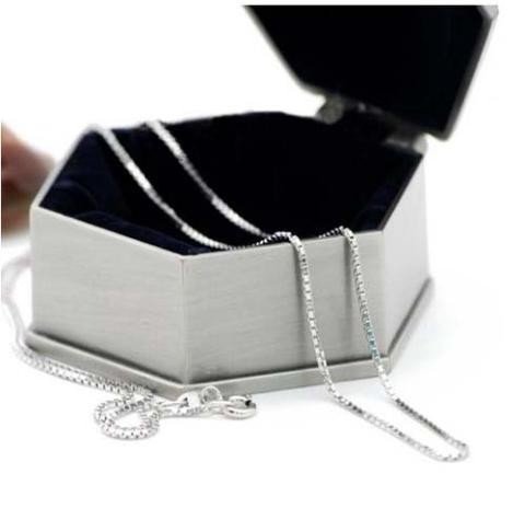 1mm sterling silver 20" box chain