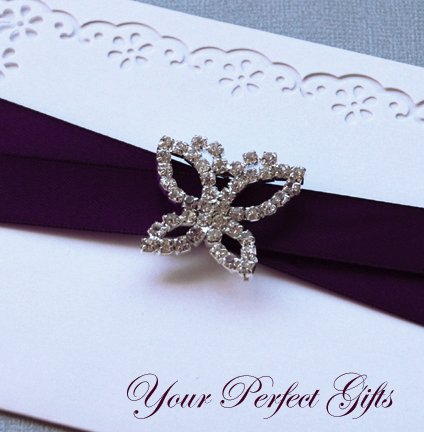 100 LARGE Butterfly 1-1/4" Silver Diamante Rhinestone Ribbon Buckle Slider BK043