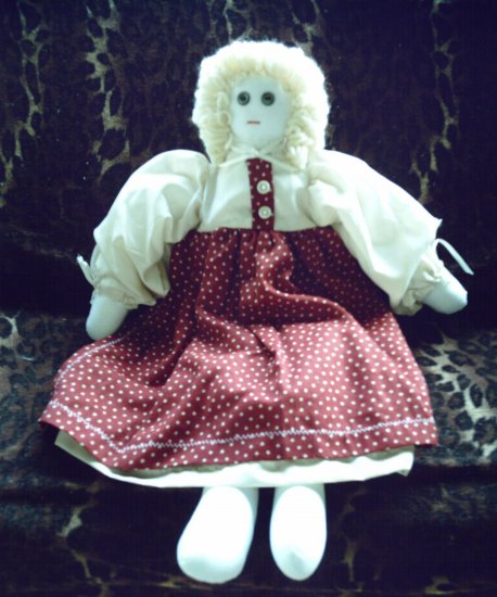 One of A Kind Handmade Old Fashioned Style Girl Cloth Doll OOAK Handcrafted Dolls
