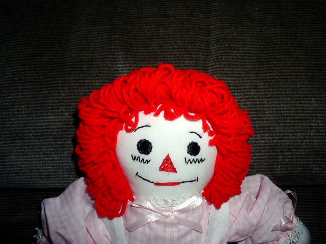 Pink Gingham Raggedy Ann Doll Handmade One of a Kind OOAK Cloth Dolls Really Cute!