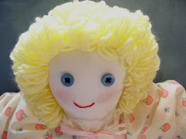 Handmade One of a Kind Cloth Little Girl Doll OOAK Hand embroidered face! Dolls