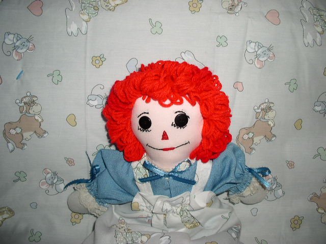 Raggedy Ann Doll with Nursery Rhymes Quilt Handmade one of a kind OOAK Dolls and Quilts
