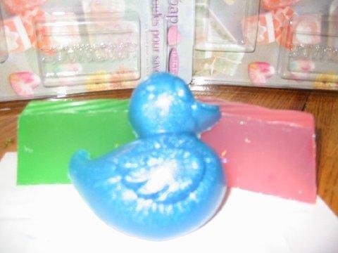 Blue ducky baby shower soap