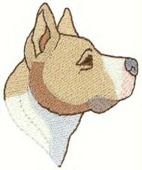 Pit Bull Terrier Head Machine Embroidered On Hand Towel