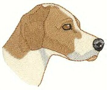 Pointer Dog Head Machine Embroidered On Hand Towel