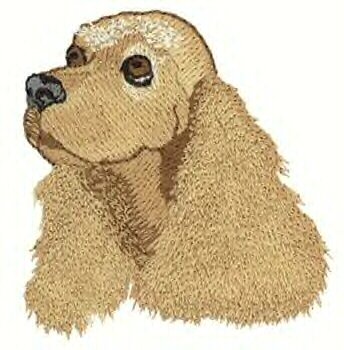 Cocker Spaniel Machine Embroidered On Hand Towel
