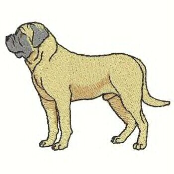 Bullmastiff Dog Machine Embroidered On Hand Towel