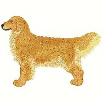 Golden Retriever Machine Embroidered On a Hand Towel