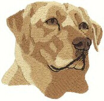 Labrador Retriever Head Machine Embroidered on Hand Towel