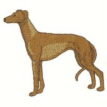 Greyhound Machine Embroidered on Hand Towel