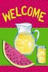 Welcome Summer Watermelon Large Flag