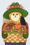 Crow Basket Scarecrow Large Flag