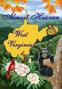 Almost Heaven West Virginia Garden Mini Flag