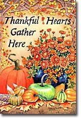 Thankful Hearts Large Flag