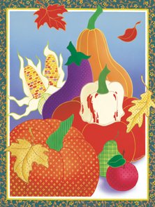 Autumn Harvest Fall Large Flag