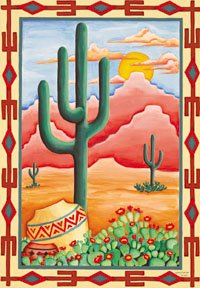 Cactus Texas Arizona New Mexico Garden Mini Flag