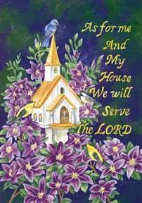 As for me and my houseLord.. Garden Mini Flag
