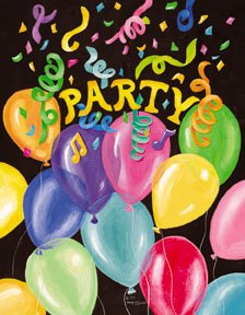 Balloon Party Birthday Garden Mini Flag