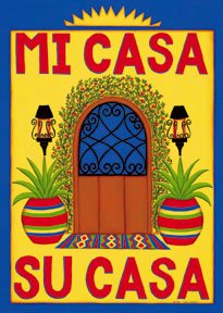 Mi Casa Su Casa Large Flag