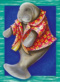 Manatee Summer Garden Mini Summer Flag