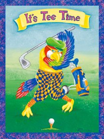 Its Tee Time Golf Garden Mini Summer Flag
