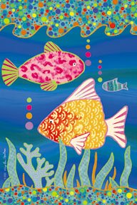 Tropical Fish Garden Mini Summer Flag