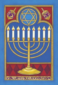 Hannukkah Garden Mini Winter Flag