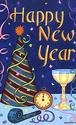 Happy New Year Party Winter Garden Mini Flag