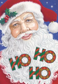 Santa Ho Ho Ho Garden Mini Christmas Flag