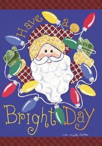 Bright Days Santa Winter Christmas Large Flag