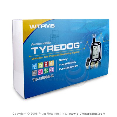 Tyredog Wireless TPMS Car Tyre Pressure Monitor System Sensors TD-1000A