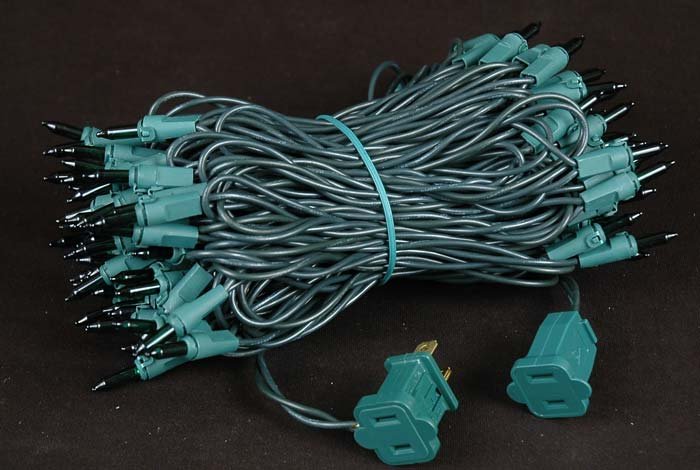 10 Green Mini Lights 100 Light 50 Ft Long