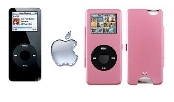 iPod Nano 4GB - Black w/ Pink Metal Case