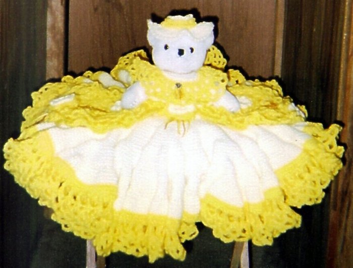 Bears with hand croched dress