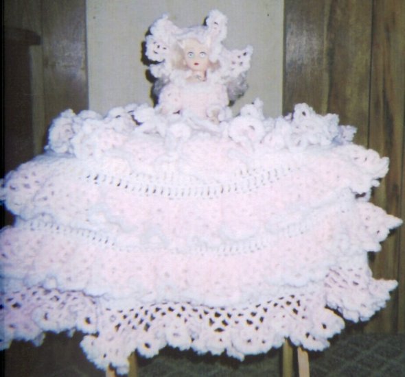 14" Doll with hand croched Dress