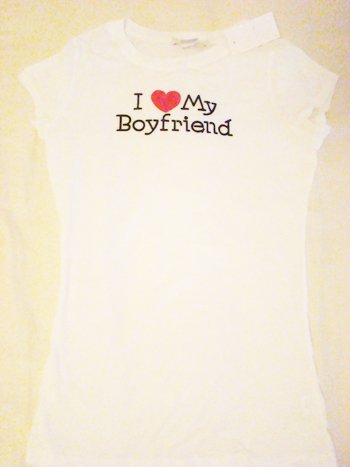 Charlotte Russe "I Love My Boyfriend" Graphic Tee (Size S)