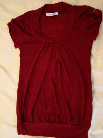 Charlotte Russe Button Sleeve Blouse (Size S)